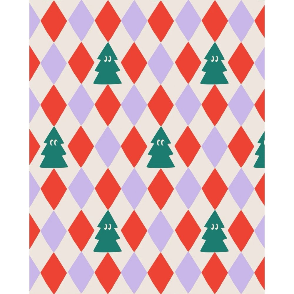 LARGE BLOCK BOTTOM GIFT BAG - CHRISTMAS TREE