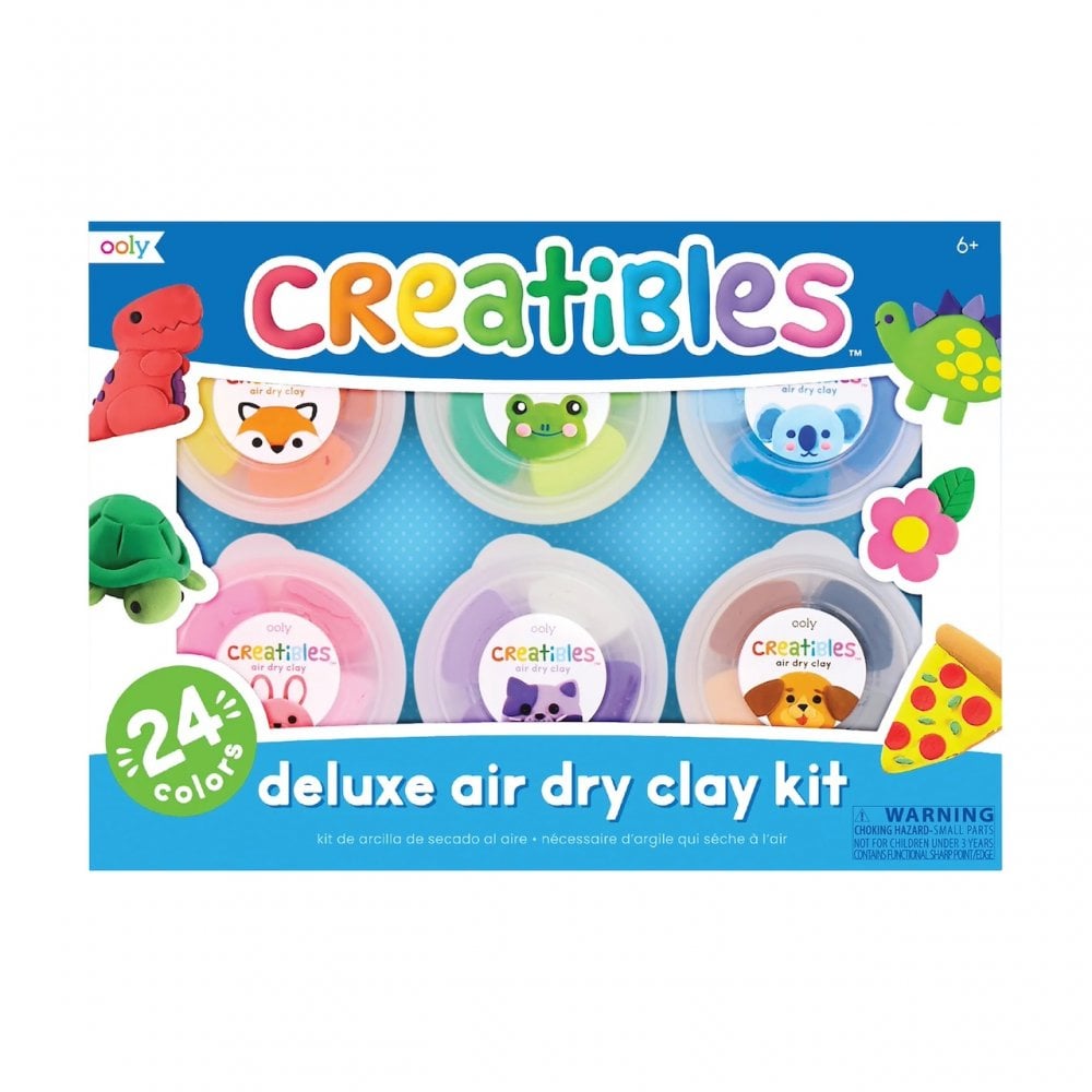 CREATIBLES DIY AIR DRY CLAY KIT - 24 COLOURS + TOOLS
