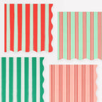 16 FESTIVE STRIPE NAPKINS