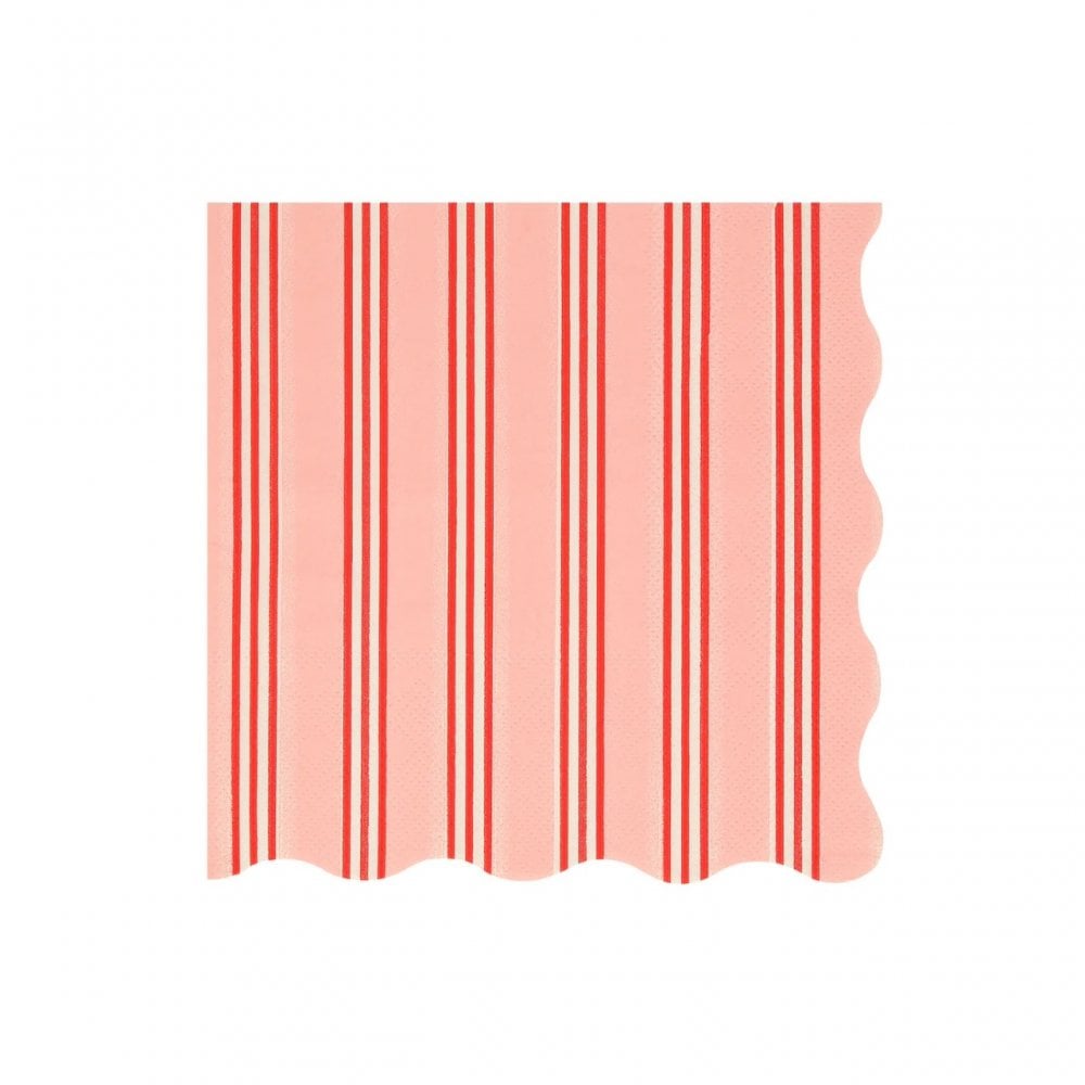 16 FESTIVE STRIPE NAPKINS