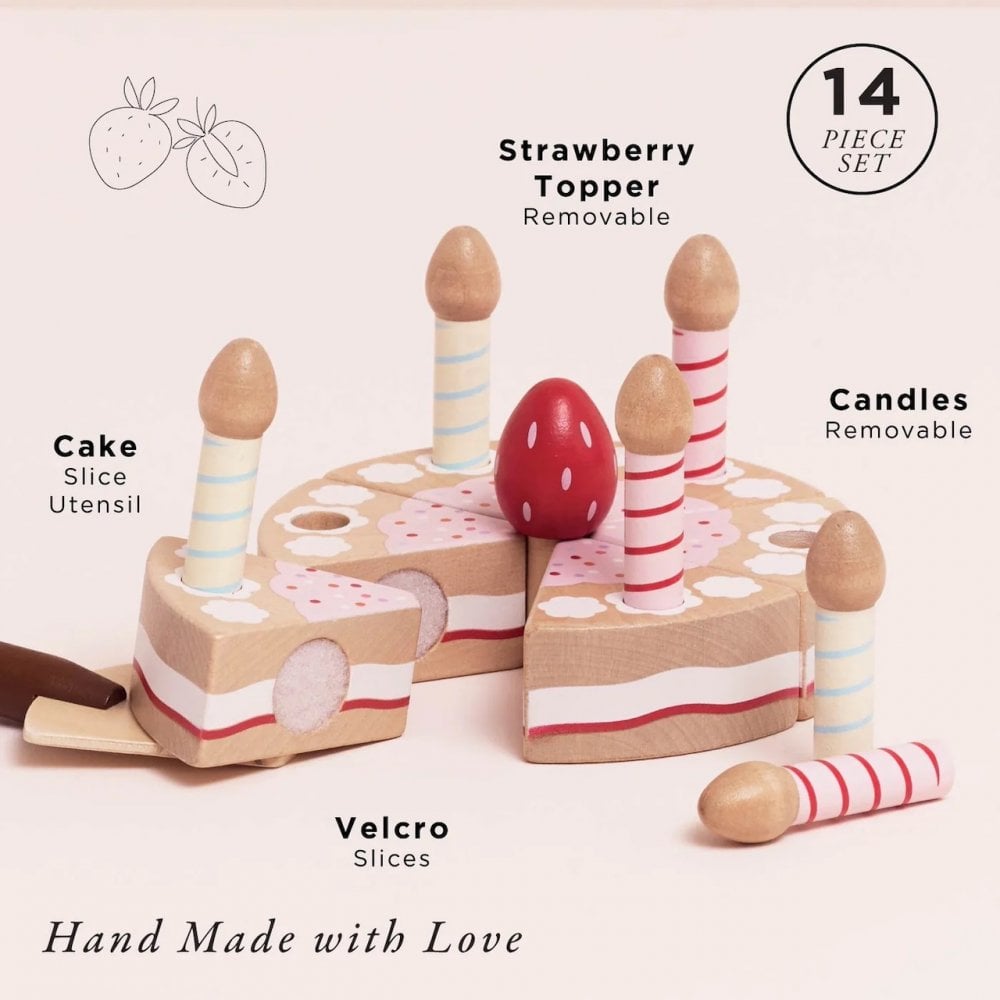 SLICEABLE BIRTHDAY CAKE + CANDLES