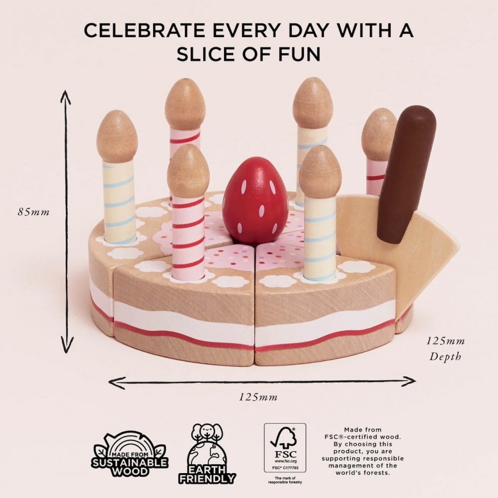 SLICEABLE BIRTHDAY CAKE + CANDLES