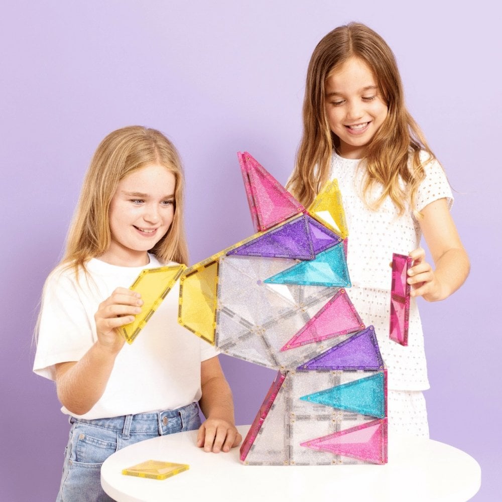 MAGNETIC TILES 56 PIECES - GLITTER UNICORN