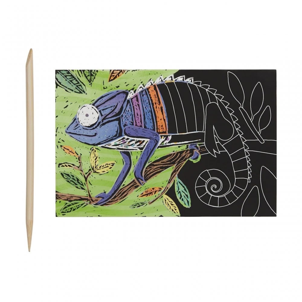 SCRATCH + SCRIBBLE ART KIT - JUNGLE (6 YEARS+)