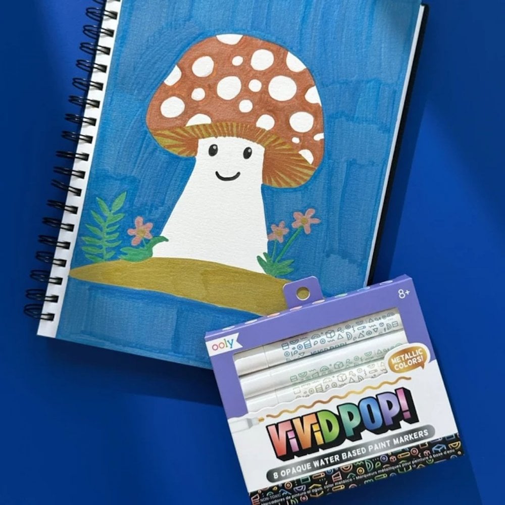 VIVID POP WATER BASED PAINT MARKERS - METALLIC (8 YEARS+)