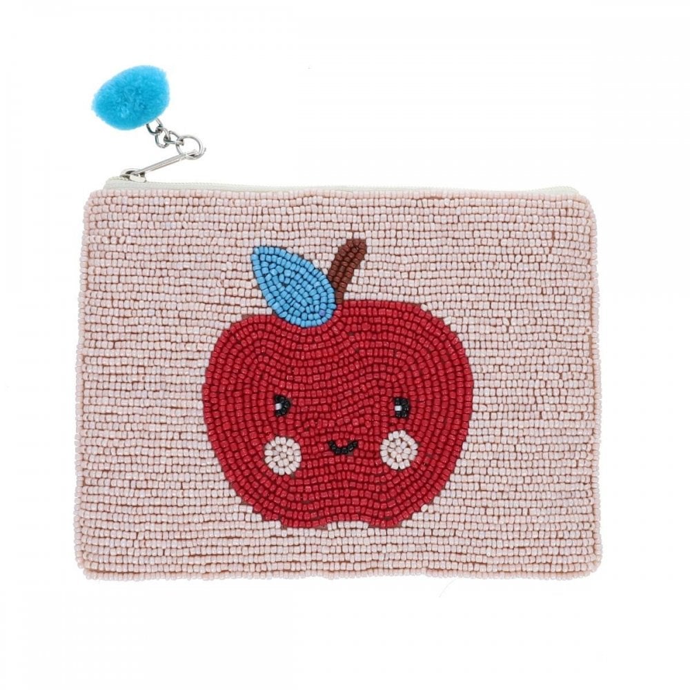 RED APPLE BEADED PURSE