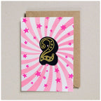 IRON ON PATCH CIRCUS AGE CARD - PINK