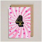 IRON ON PATCH CIRCUS AGE CARD - PINK