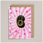IRON ON PATCH CIRCUS AGE CARD - PINK