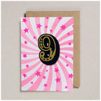 IRON ON PATCH CIRCUS AGE CARD - PINK