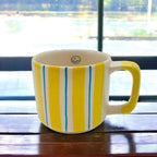 SMALL CERAMIC MUG - YELLOW STRIPE