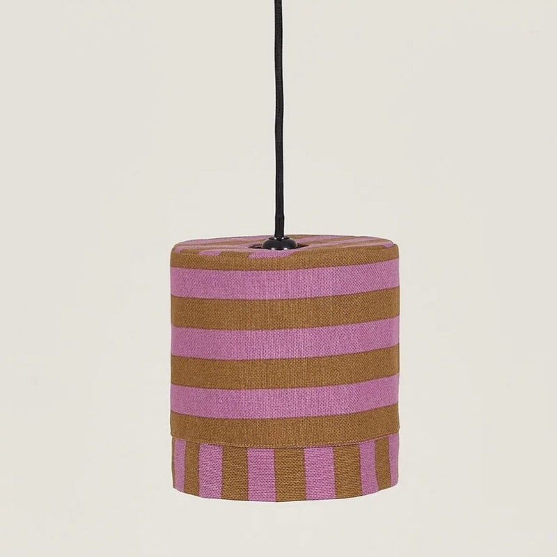 LINDA LAMPSHADE 20 cm - Pink/Curry Stripe