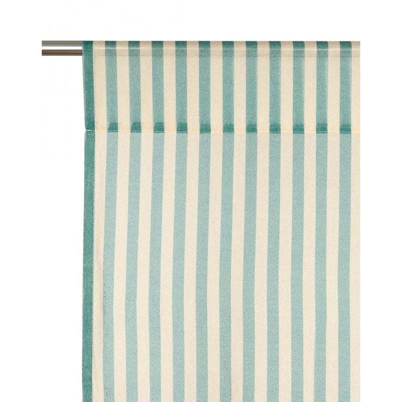 WENDY SHEER VOILE CURTAIN 140X280 - Turquoise Stripe