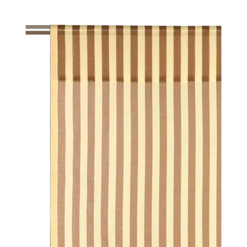 WENDY SHEER VOILE CURTAIN 140X280 - Brown Stripe