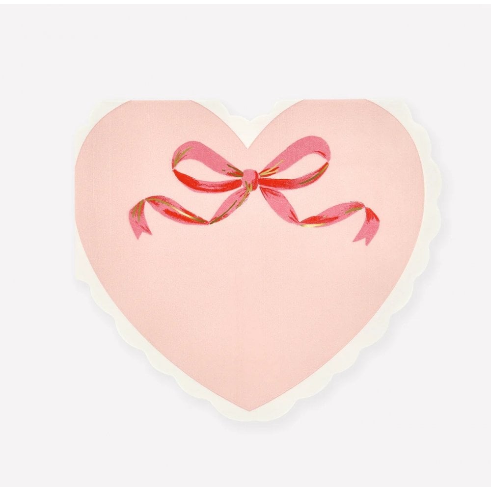 16 COQUETTE HEART LARGE NAPKINS