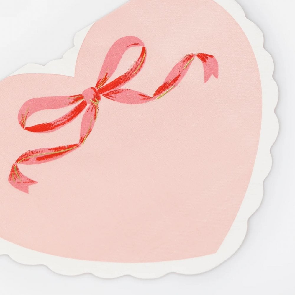 16 COQUETTE HEART LARGE NAPKINS