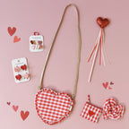 GINGHAM LOVE HEART HAIR SCRUNCHIE
