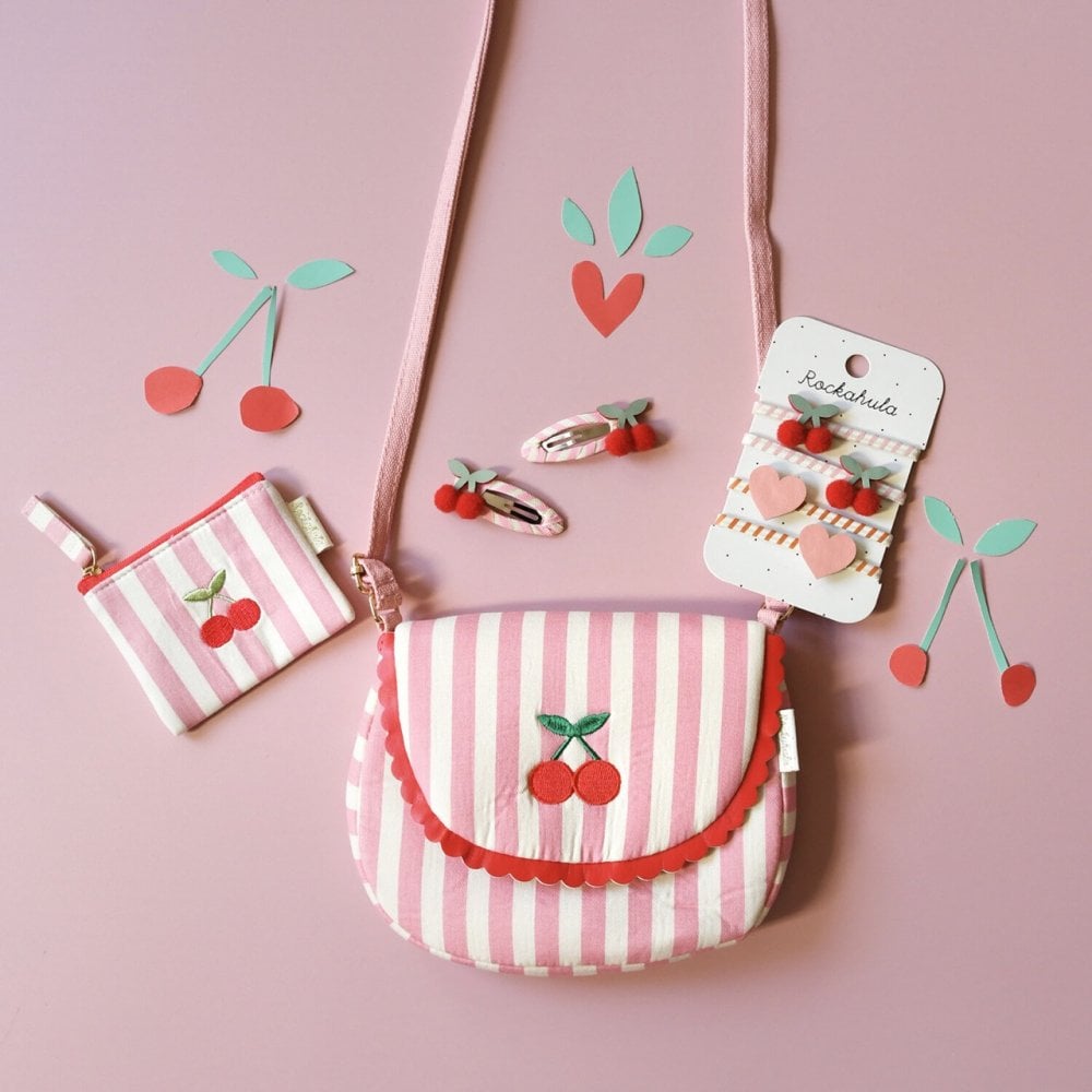 STRIPY CHERRY HAIR PONIES