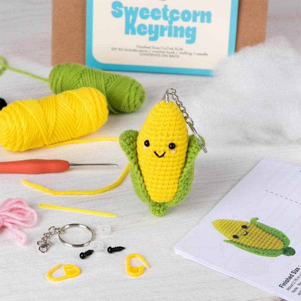 CROCHET KEYRING KIT - SWEETCORN