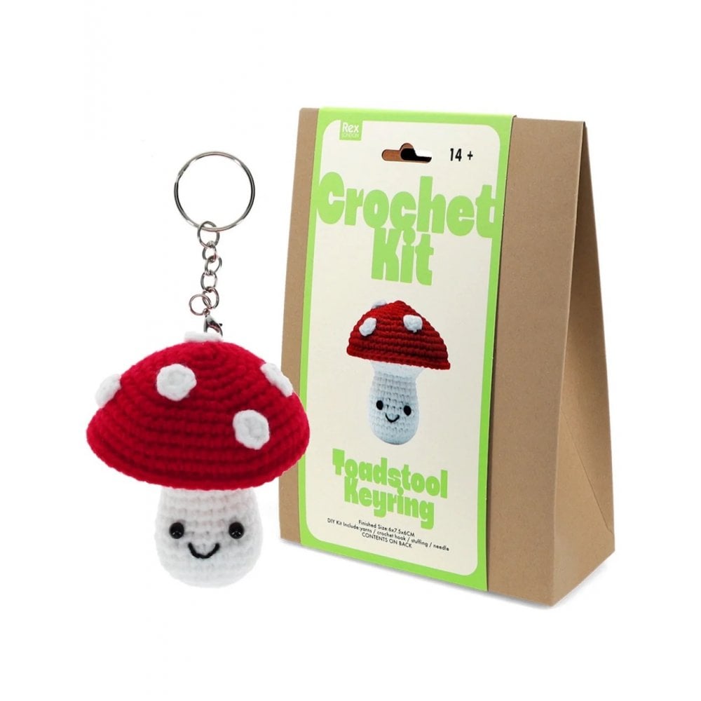 CROCHET KEYRING KIT - MUSHROOM