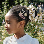 PETAL GLITTER HEART HAIR CLIPS