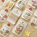 PETAL GLITTER HEART HAIR CLIPS