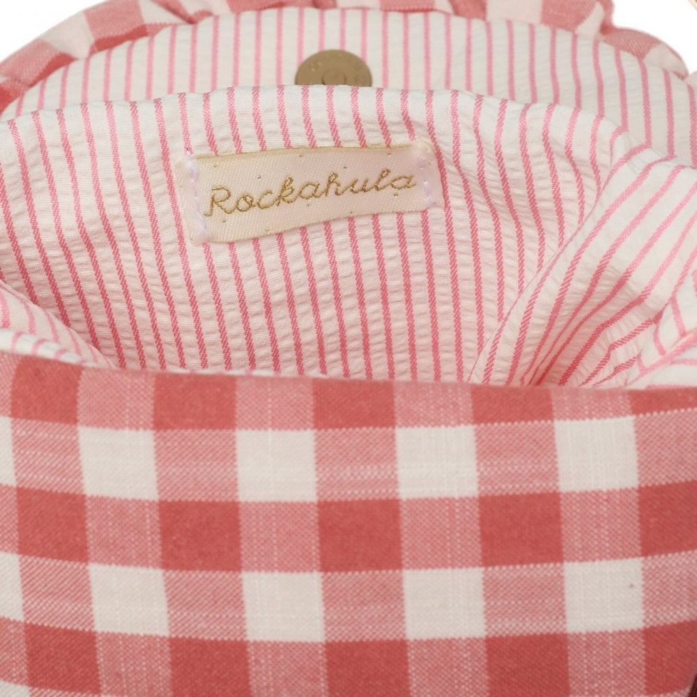 GINGHAM RUFFLE BOW BAG