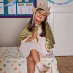 GOLD SEQUIN POM POM CROWN