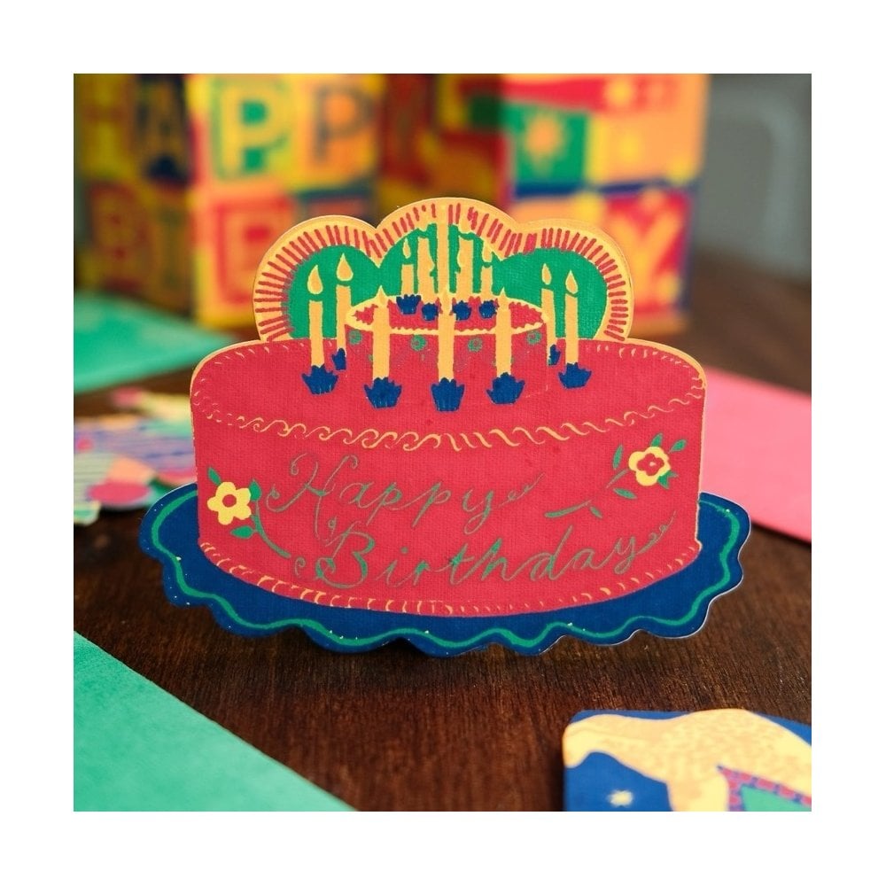 HAPPY BIRTHDAY PARTY CAKE CARD