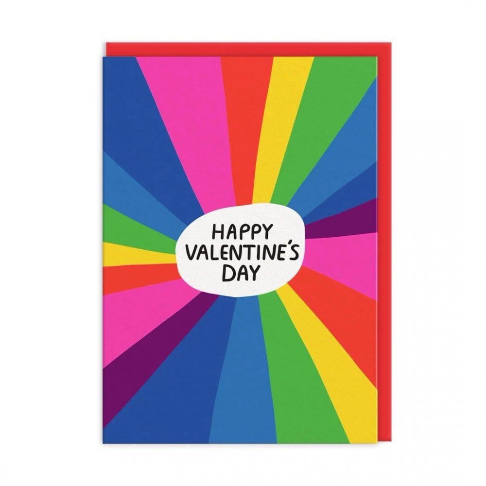 HAPPY VALENTINES DAY RAINBOW CARD