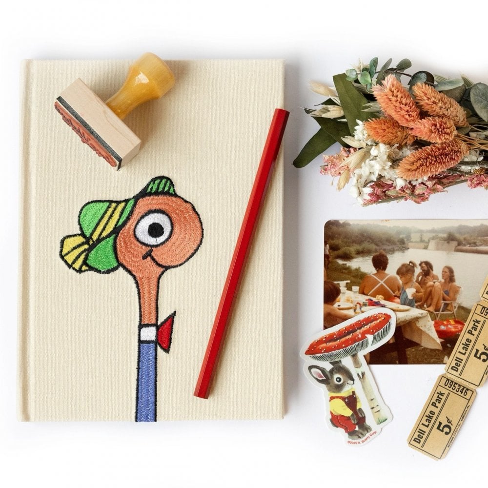 LOWLY WORM EMBROIDERED JOURNAL NOTEBOOK