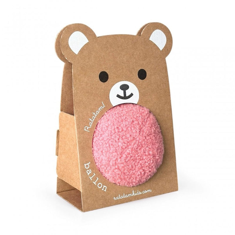 BABY TEDDY SOFT PLAY BALL 12cm - Rose