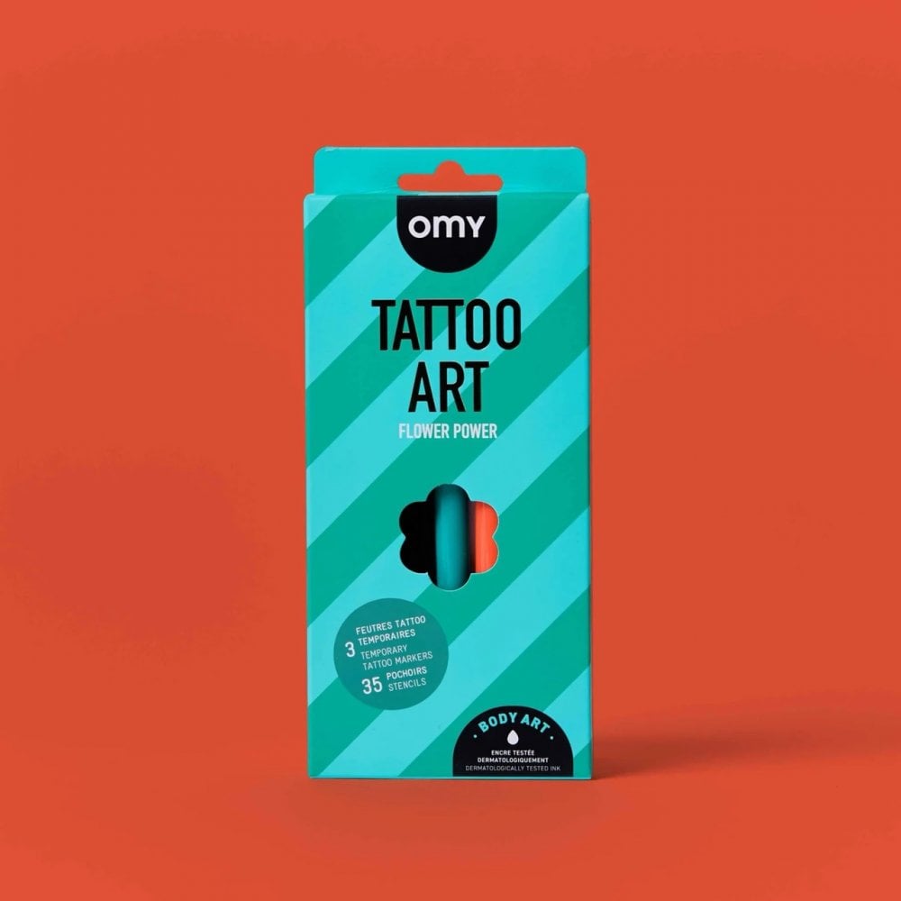 TATTOO ART PEN SET - FLOWER POWER