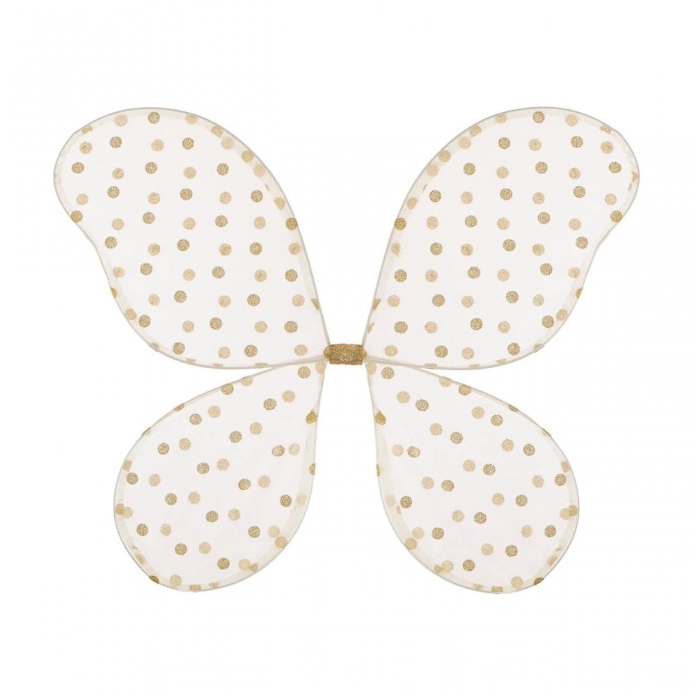 GOLD GLITTER SPOT GOLD TULLE WINGS