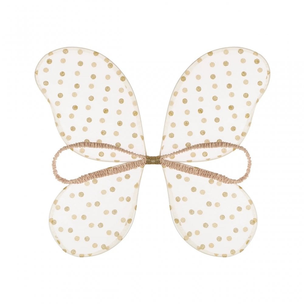 GOLD GLITTER SPOT GOLD TULLE WINGS