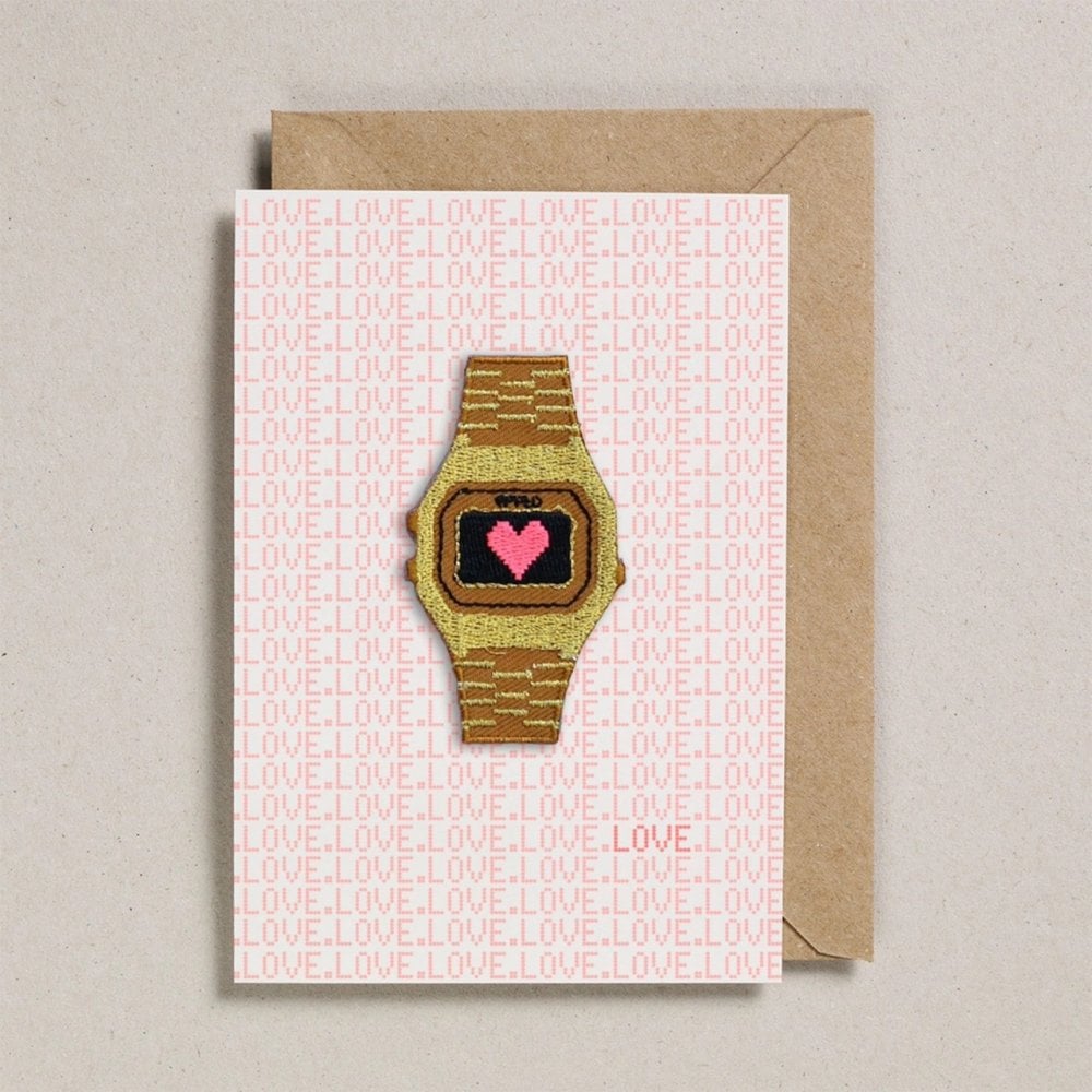 LOVE WATCH - IRON ON PATCH CARD