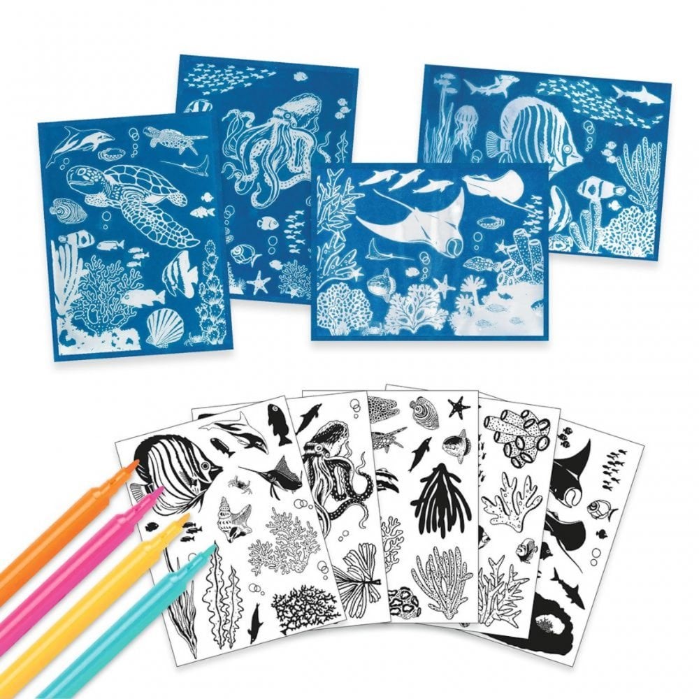 CYANOTYPE LIGHT SENSITIVE CRAFT SET - MARINE ANIMALS