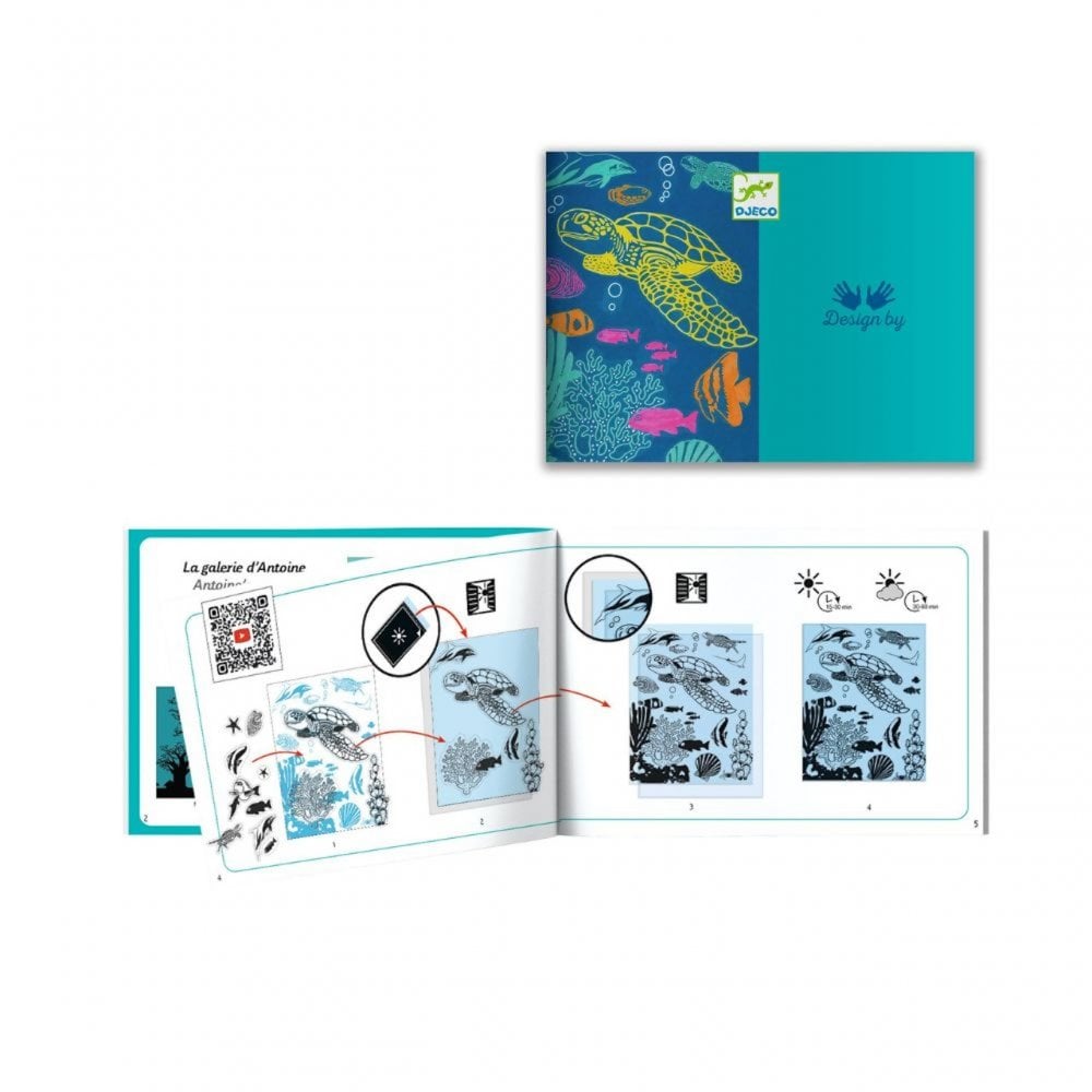 CYANOTYPE LIGHT SENSITIVE CRAFT SET - MARINE ANIMALS