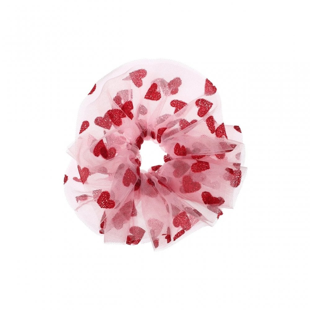 SWEET HEARTS TULLE HAIR SCRUNCHIE