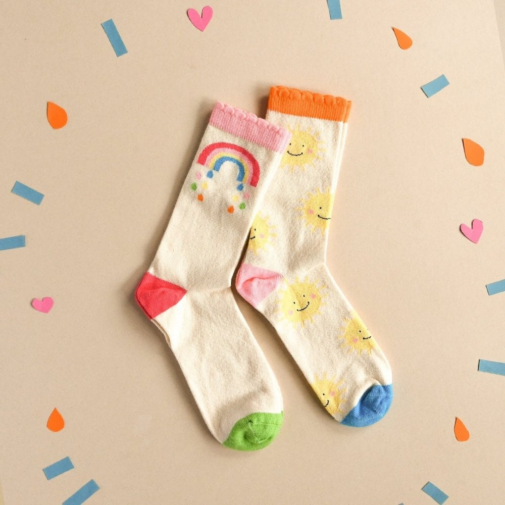 RAINBOW AND SUN SOCKS