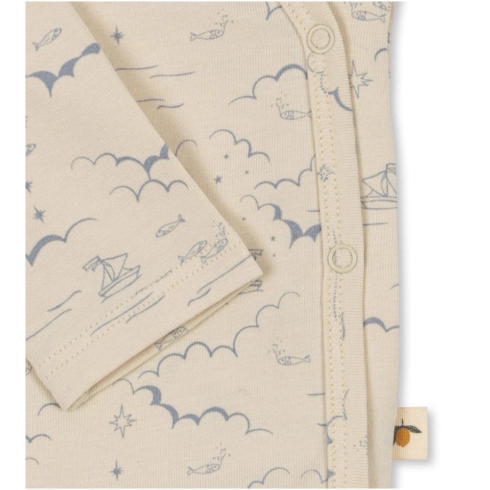 LONG SLEEVE NEWBORN BODY - CIELO MARINO