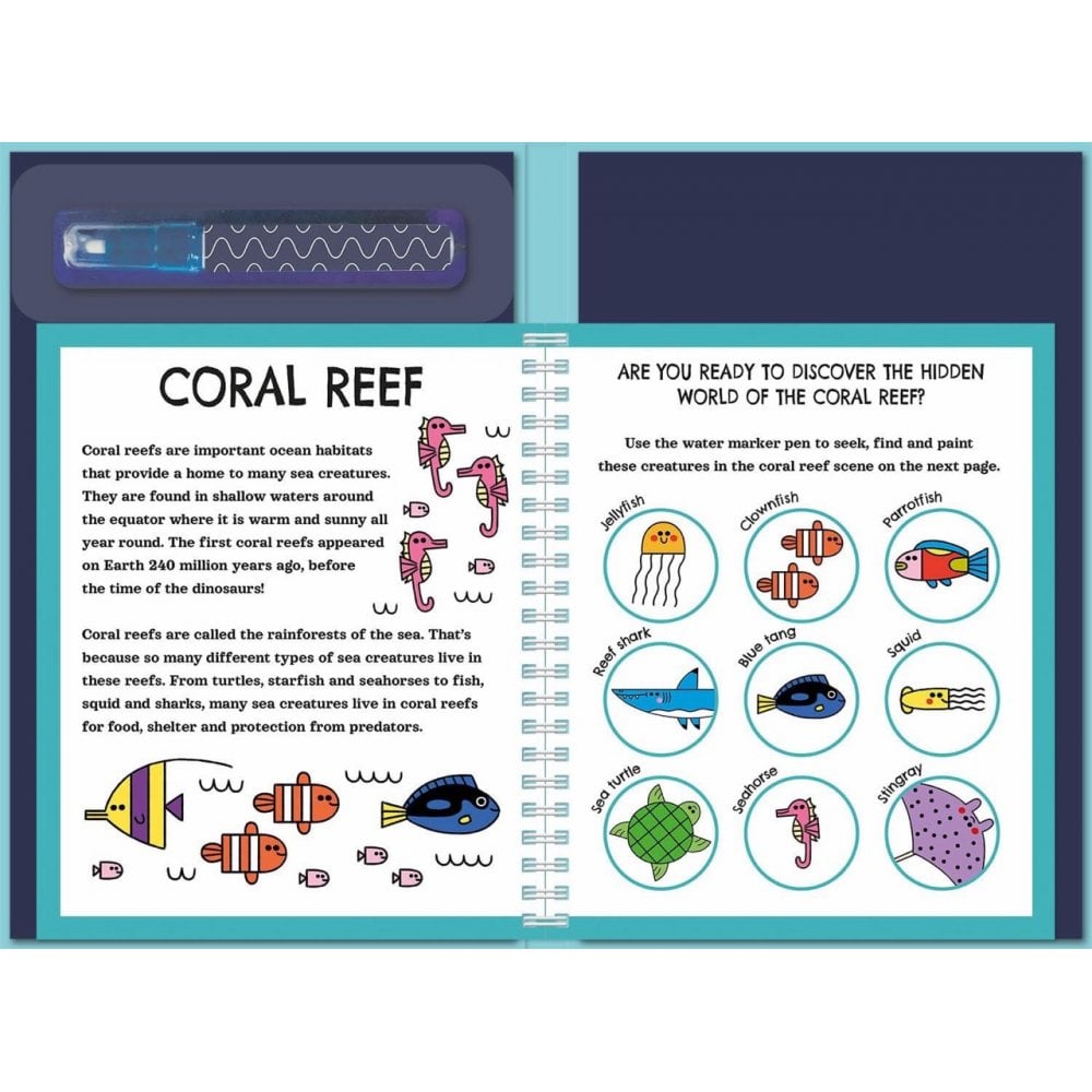 DEEP BLUE SEA WATER PAINTING ACTIVITY BOOK