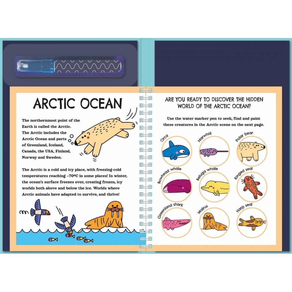 DEEP BLUE SEA WATER PAINTING ACTIVITY BOOK