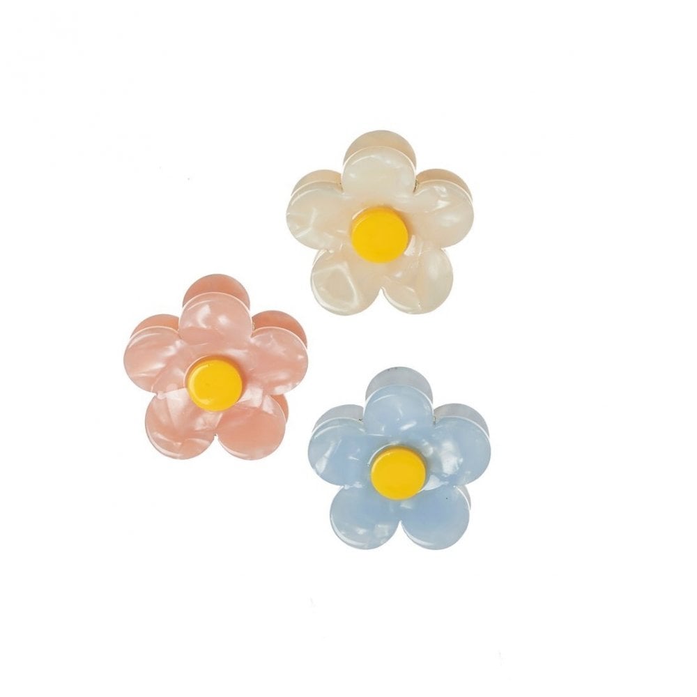 MINI DAISY CLAW HAIR CLIPS - 3 PACK