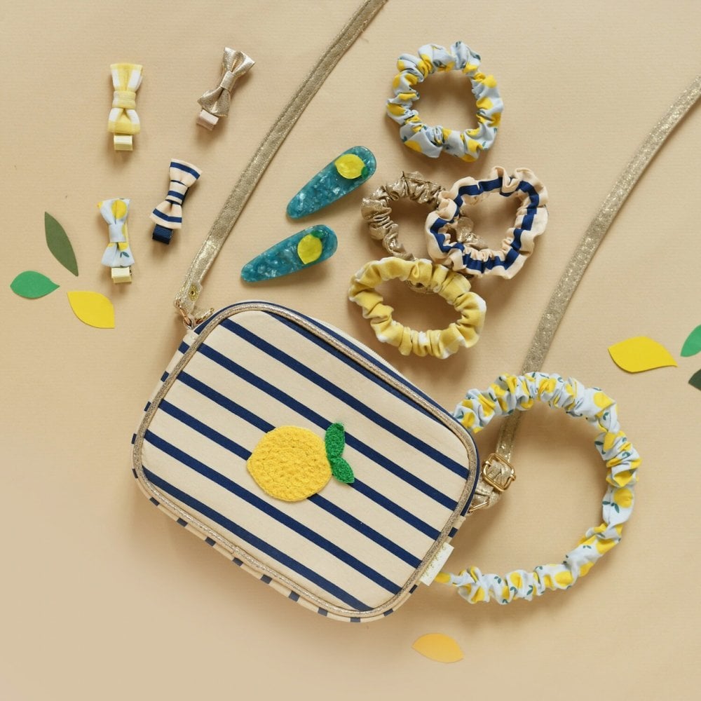 LEMON DROP MINI BOW HAIR CLIP SET