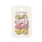 PETAL MINI BOW HAIR CLIP SET
