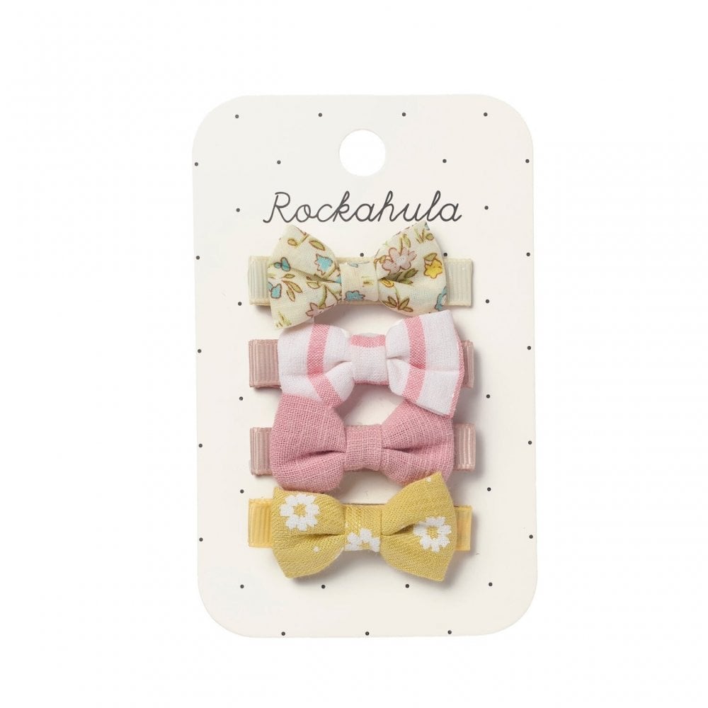 PETAL MINI BOW HAIR CLIP SET