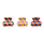 STRIPED MINI CLAW HAIR CLIPS