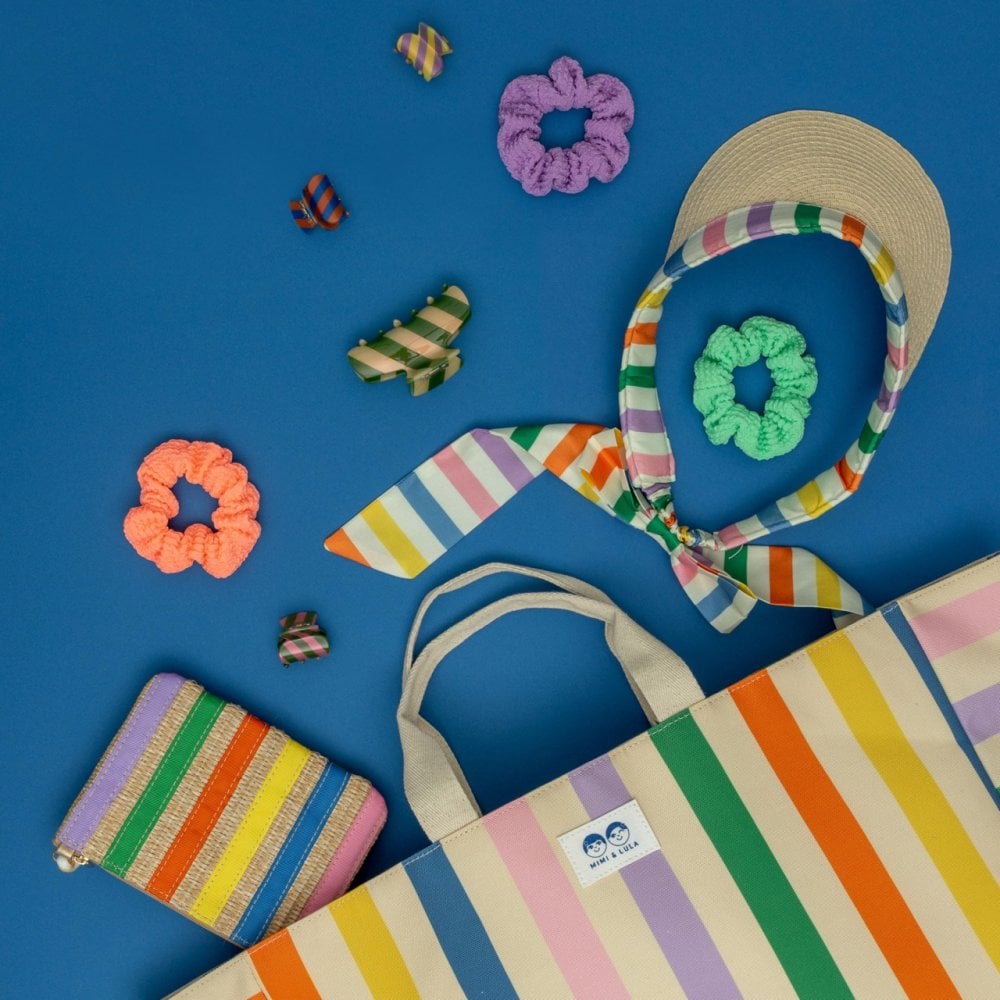 STRIPED MINI CLAW HAIR CLIPS