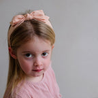 PEACH GINGHAM EDIE BOW ALICE HEADBAND